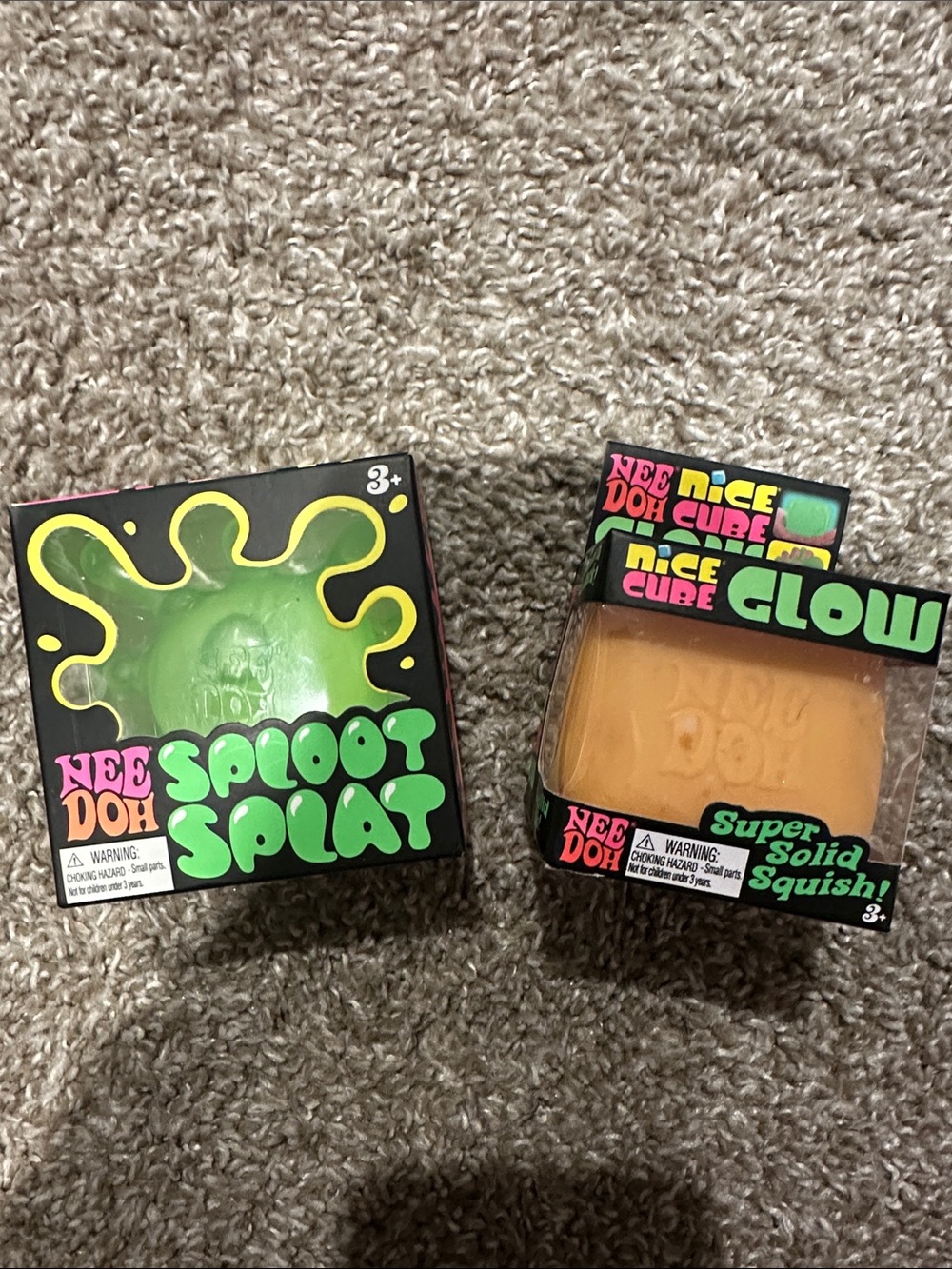 Nee Doh Sploot Splat & Nee Doh Nice Cube Glow